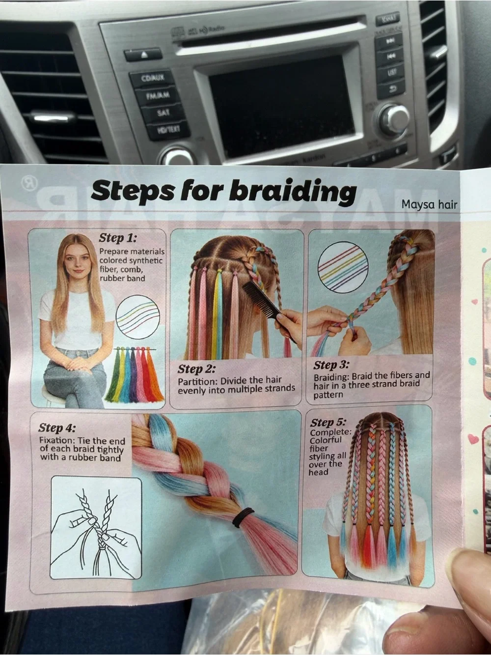 Synthetic Braiding Hair - Light Blue (actually 6 packs.)